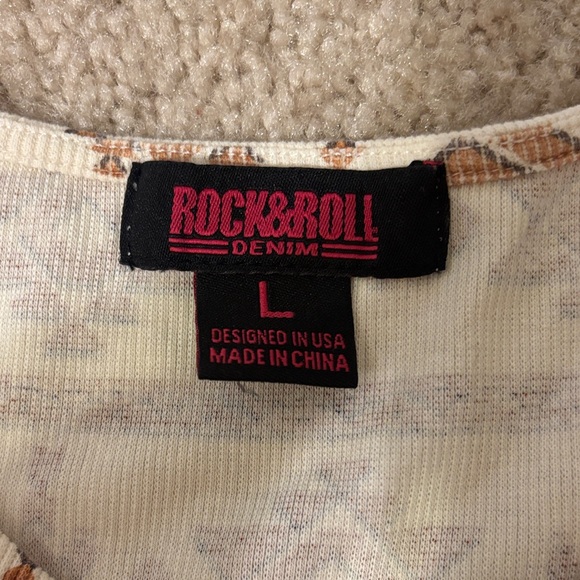 Tribal Print Camisole in Cream and Brown - Picture 2 of 3